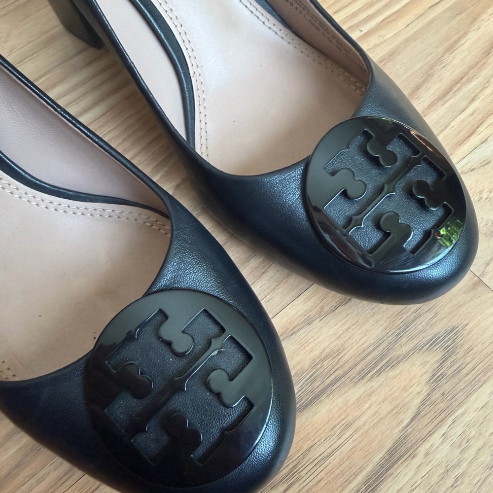 Tory Burch Black Leather Heels
